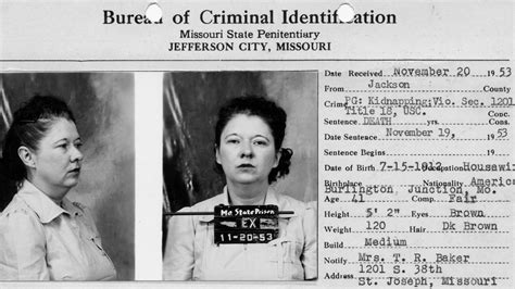 The only woman ever executed in Missouri was Bonnie B. . Bonnie b heady